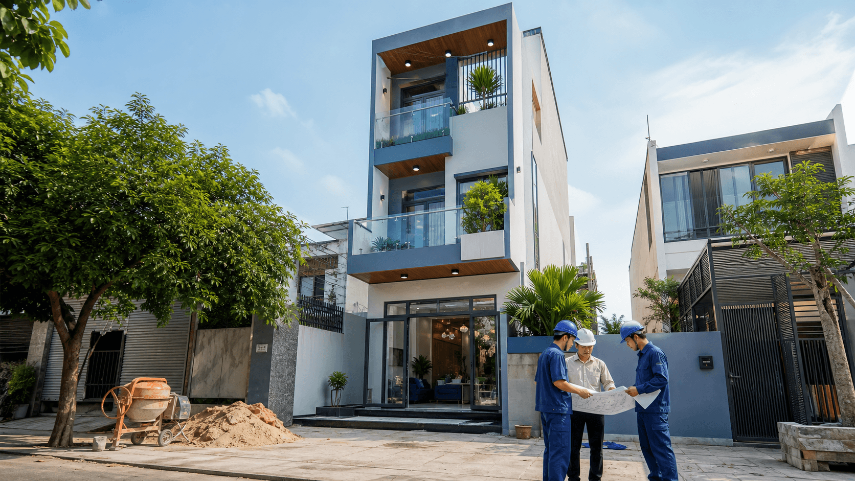 Thiết kế và xây nhà 2 tầng